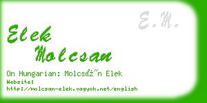 elek molcsan business card